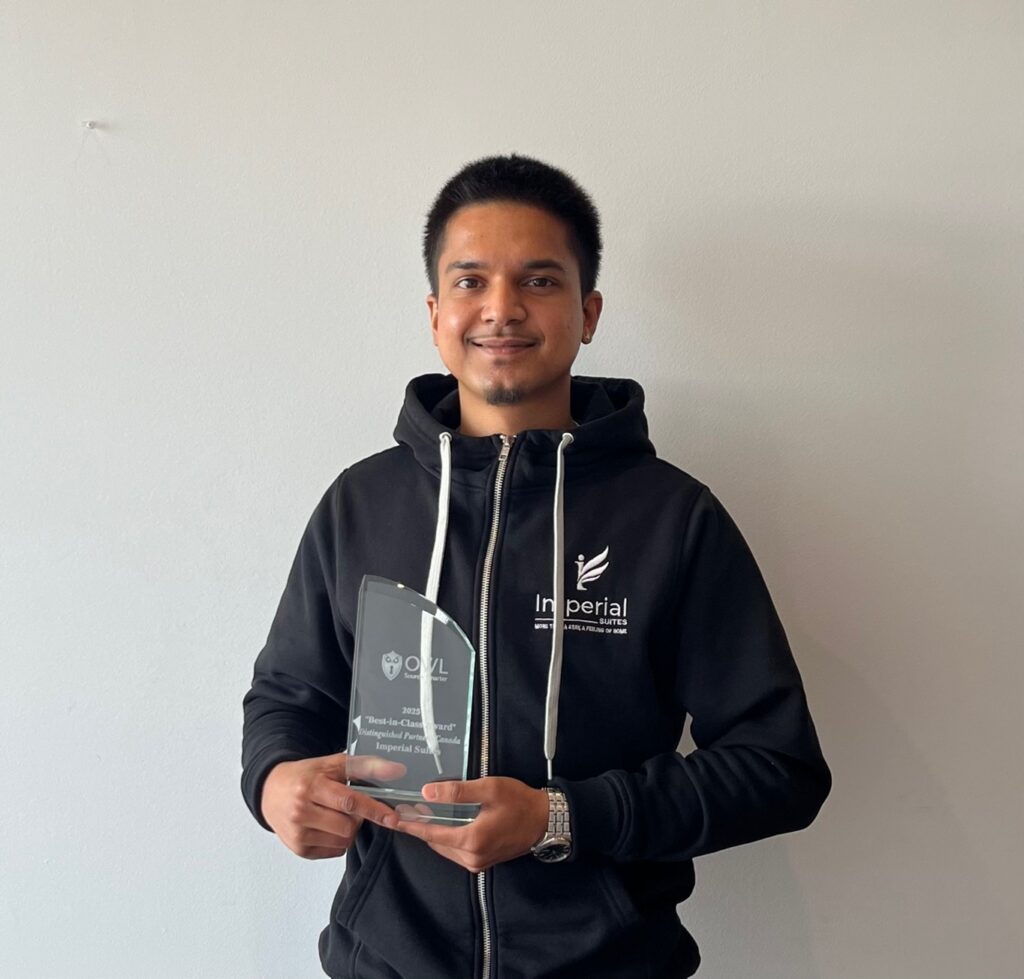 Raymond Gonsalves Imperial Suites OWL Best-In-Class Award 2025 corporate housing