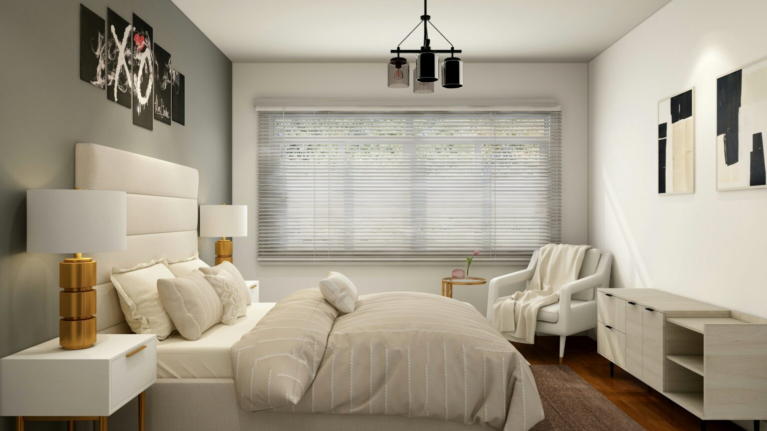 Furnished apartment living space